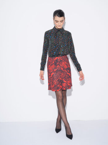 mini skirt red python • Sassa Björg