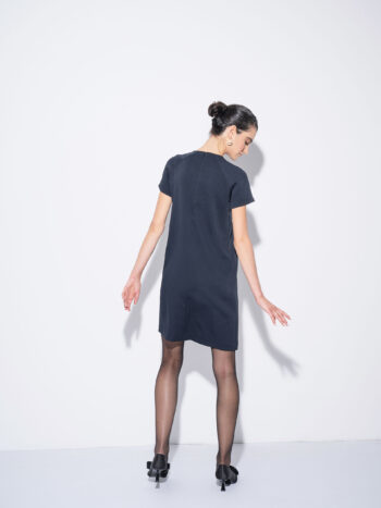 navy blue casual dress back • Sassa Björg