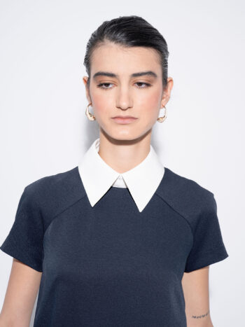 navy blue casual dress crop • Sassa Björg