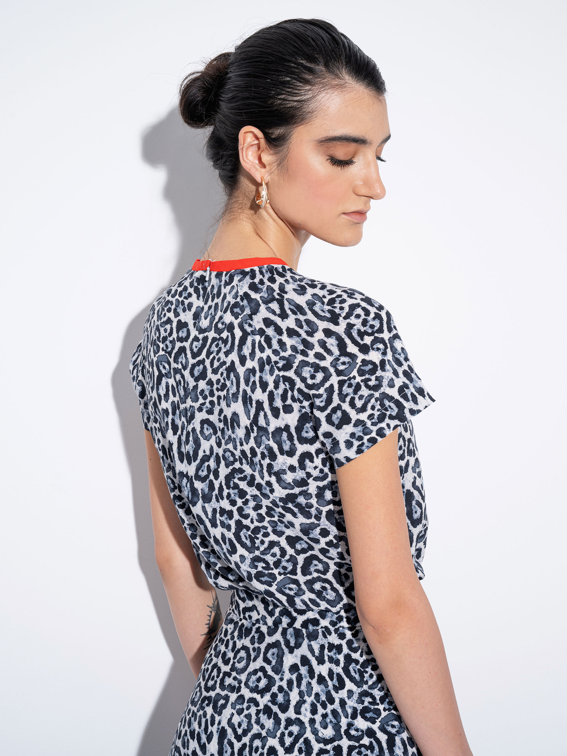 snow leopard print blouse • Sassa Björg