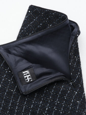 black blue tweed mini skirt closeup • Sassa Björg