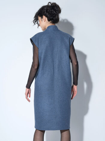 double breasted vest dress back • Sassa Björg