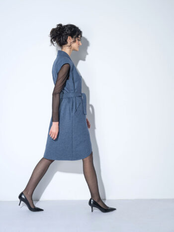 double breasted vest dress walking • Sassa Björg
