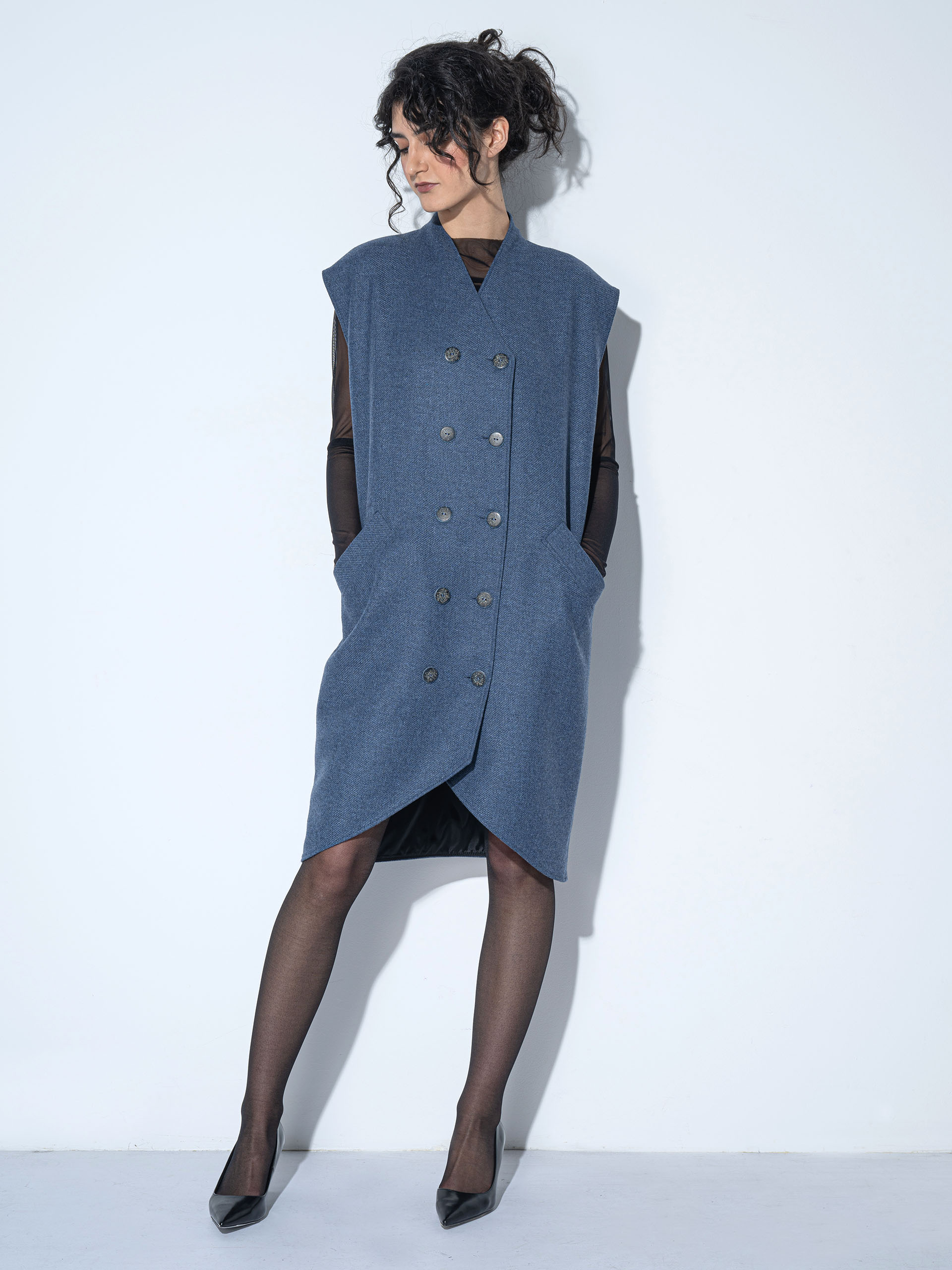 double breasted vest dress • Sassa Björg