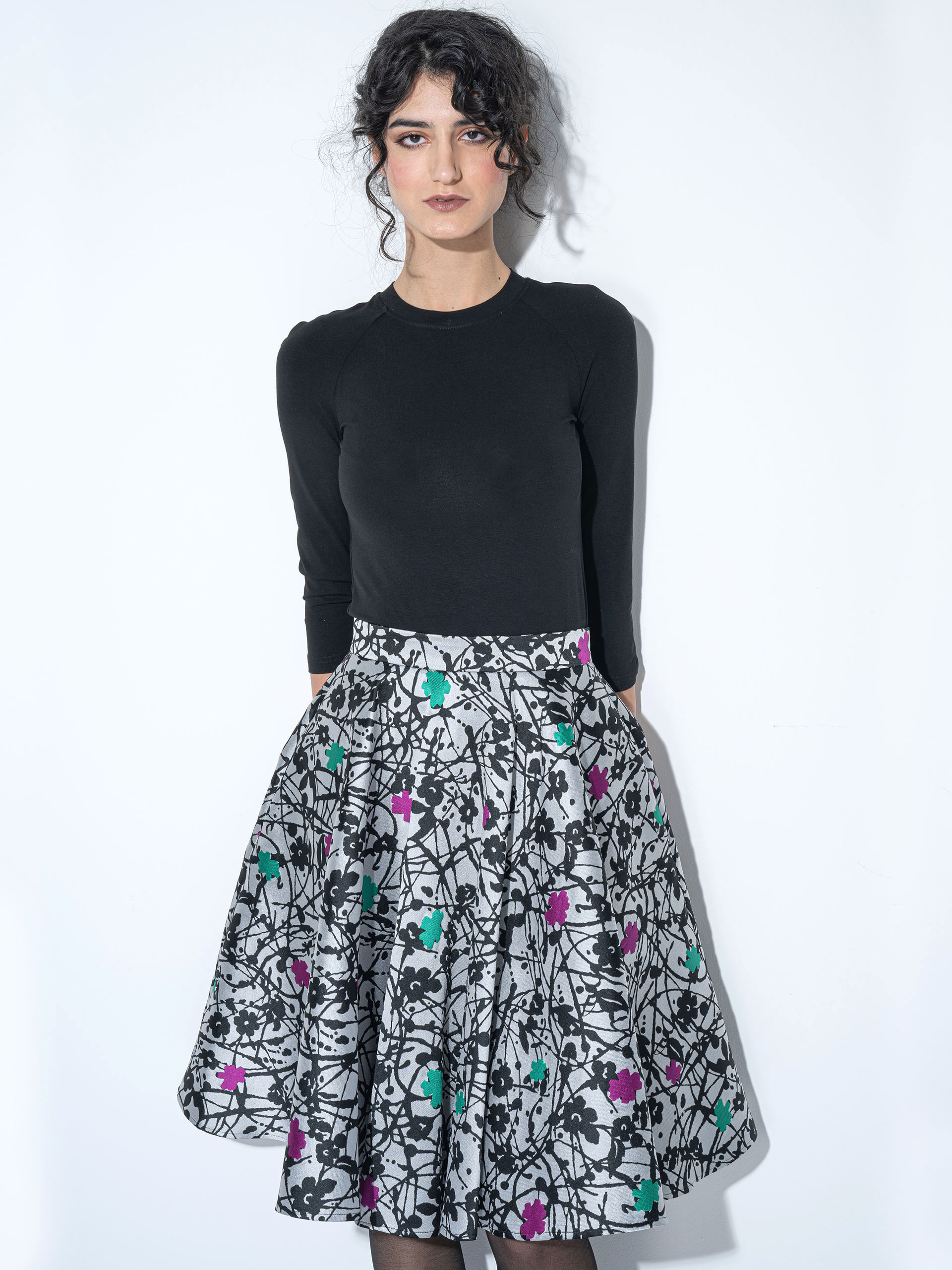 frozen flowers skirt cropped • Sassa Björg