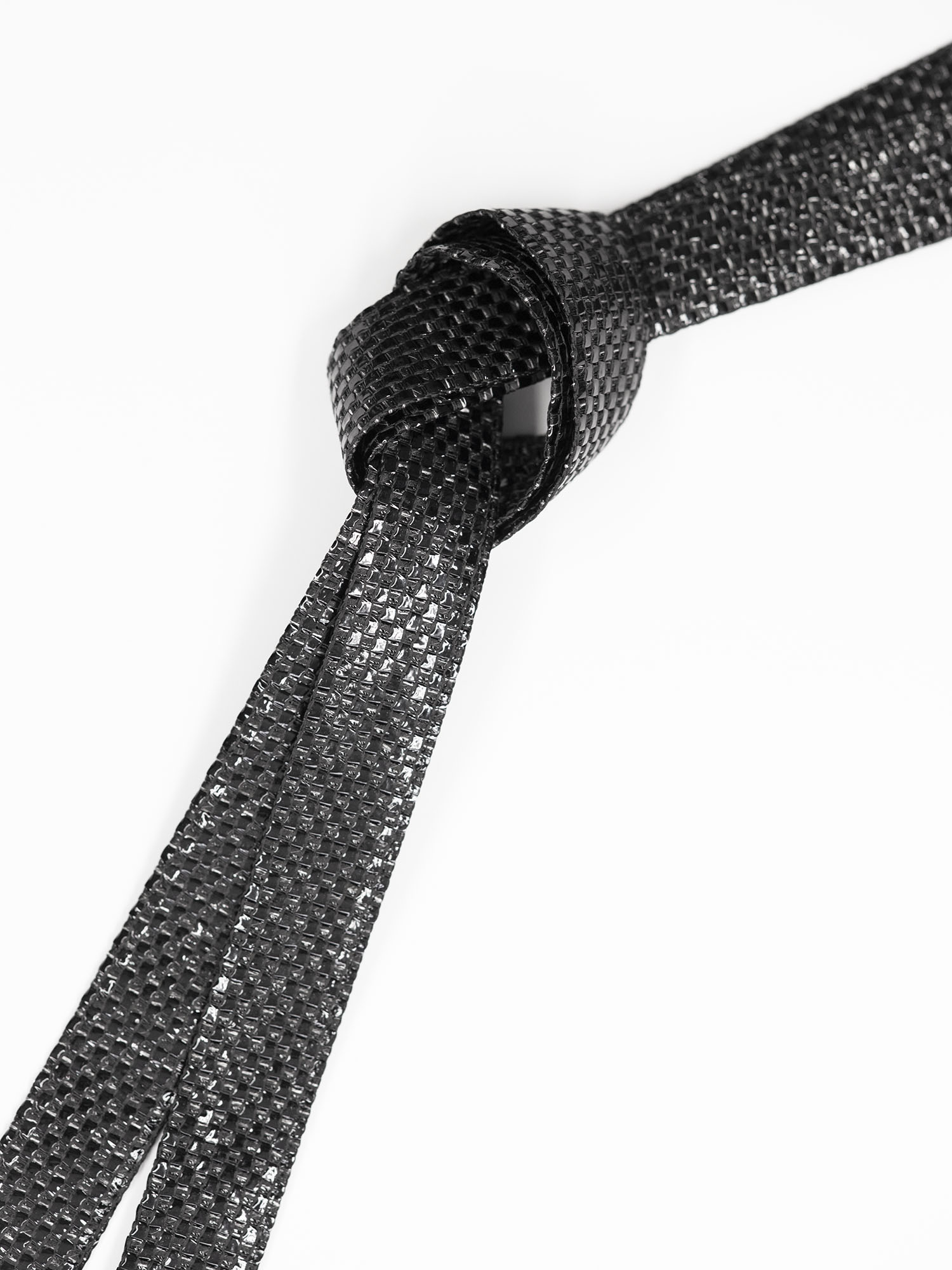 glossy black sash knot • Sassa Björg