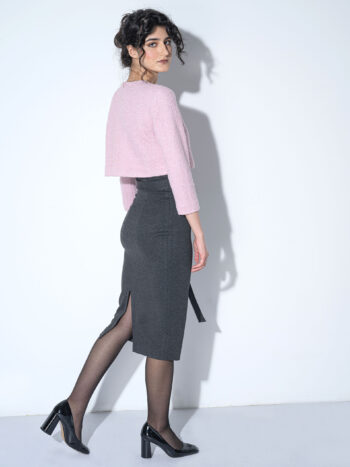 grey pencil skirt high waist sideways • Sassa Björg