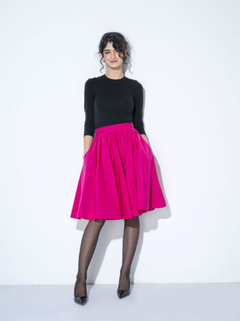 magenta poppy skirt pockets • Sassa Björg