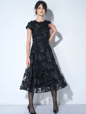 noir bloom dress front • Sassa Björg