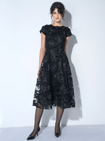 noir bloom dress leaning • Sassa Björg
