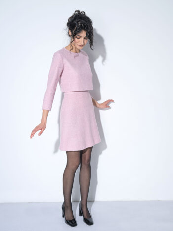 powder pink boucle skirt ow • Sassa Björg