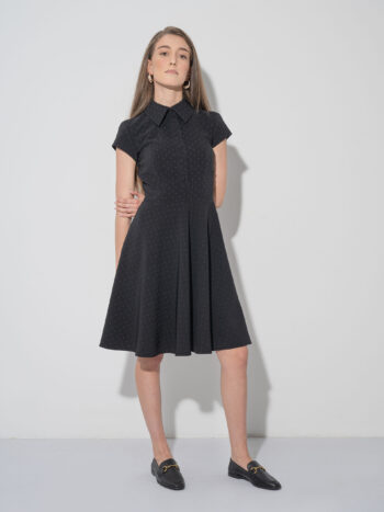 black textured dress w collar featured • Sassa Björg