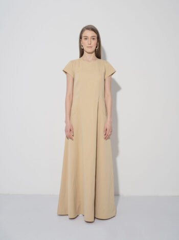 casual maxi dress cotton beige featured • Sassa Björg