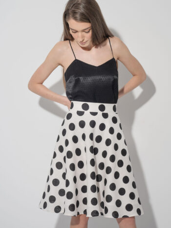 dotted linen skirt bw closeup • Sassa Björg