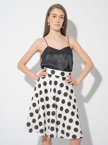 dotted linen skirt bw crop • Sassa Björg