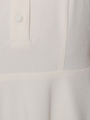 ivory midi textured dress w collar fabric • Sassa Björg