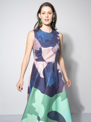 deconstructed gradient midi dress crop • Sassa Björg