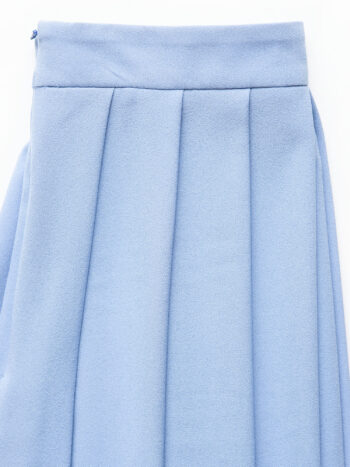 midi pleated skirt dove blue closeup • Sassa Björg