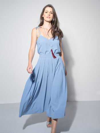 midi pleated skirt dove blue walking • Sassa Björg