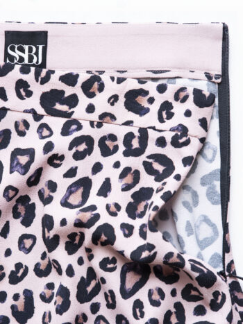 pink leopard midi skirt closeup • Sassa Björg