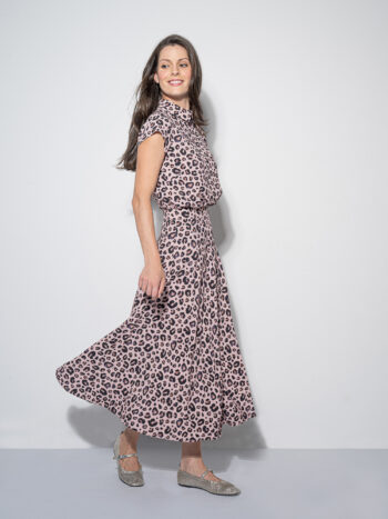 pink leopard midi skirt full set • Sassa Björg