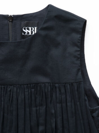 silky dream black tiered dress closeup • Sassa Björg