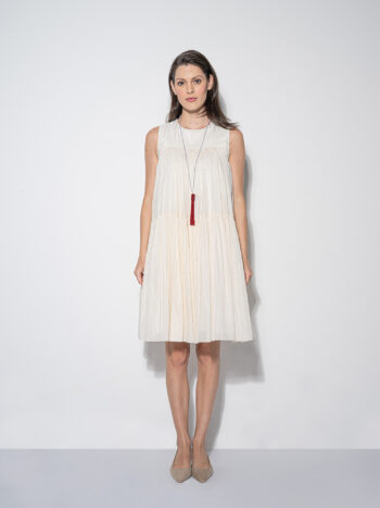 silky dream ivory tiered dress • Sassa Björg