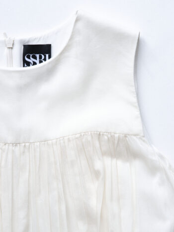 silky dream ivory tiered dress closeup • Sassa Björg
