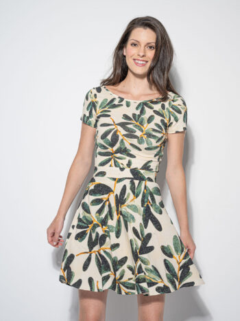 low cut back blouse olive branch • Sassa Björg