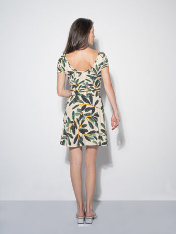 low cut back blouse olive branch back • Sassa Björg