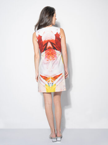 oil paint collage fitted dress featured • Sassa Björg